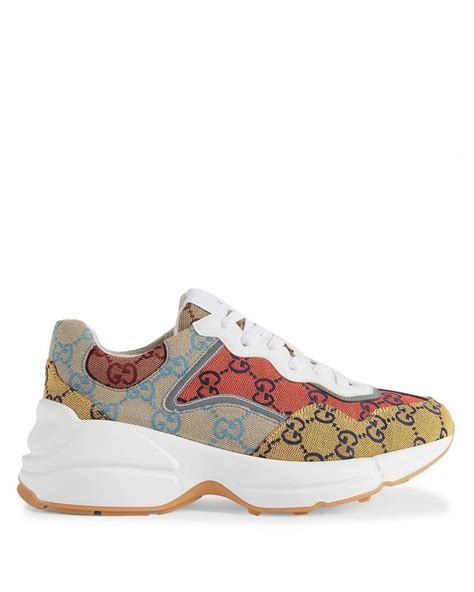 womens gucci shoes blue and yellow|Gucci yellow sneakers.